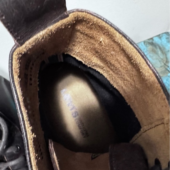 Levi's Emerson Leather Boots Size 13 Brown Leather Lace Up Ankle Boots - Picture 15 of 16